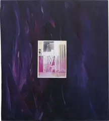 Charles Mayton, Untitled, 2011, oil, collage on cut hollow-core door