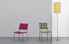Lamp by Franz West, 2003, fabric lamp shade, steel base, sold Apr 2015
