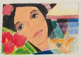 Tom Wesselmann, Sketch for Bedroom Painting #43, 1978, ballpoint pen, coloured pencil on paper