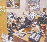 Vasiliy Tsagolov, From the Series of Office Affairs 2, 2008-2009, oil on canvas