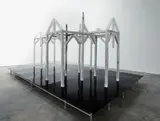 Banks Violette, Untitled (Church), 2005, bonded salt, salt, polyurethane, polymer medium, ash, epoxy, wood, galvanized steel, steel hardware
