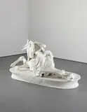 Rachel Feinstein, Unicorn, 2002, fabric, resin, plaster, foam and acrylic on wood