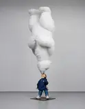 Chen Lei, The Big Kiss, 2007, fabric, trainers, mannequin, artificial stuffed bear