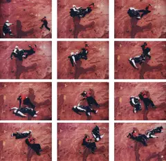 Robin Rhode, Matriks, 2004, twelve gelatin silver prints, each Diasec mounted