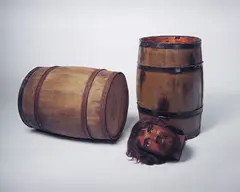 Sam Durant, Still Life (Barrels, Head), 2006, chromogenic print