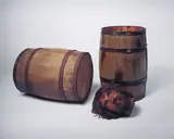 Sam Durant, Still Life (Barrels, Head), 2006, chromogenic print