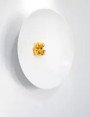 Joseph Klibansky, Parallel Universe, 2014, acrylic dish, stereolithography, double 24 karat gold leaf