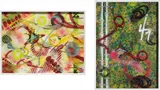 Rammellzee, Two Works: (i) Untitled; (ii) Untitled, 1986, spray paint, marker on posterboard