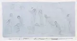 Muntean & Rosenblum, Untitled (If you're not religious), 2003, pencil, acrylic, collage on canvas, grommets
