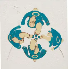 Inka Essenhigh, Cheer Leaders, 1997, oil on vinyl