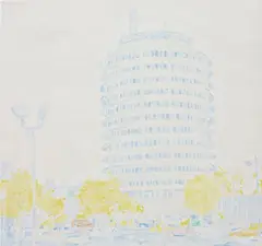 David Korty, Capital Records, 2001, acrylic, coloured pencil on plywood