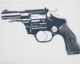 Andy Warhol, Gun, 1981-82, synthetic polymer paint, silkscreen inks on canvas