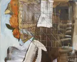 Albert Oehlen, Landschaft, 1987, oil on canvas