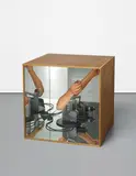 Sarah Lucas, Wichser Schicksal (Wanker Destiny), 1999, painted fibreglass, aluminium, wood, mirrored glass, motor, control unit, cables