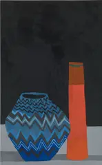 Untitled (Blue Pot) by Jonas Wood, 2008, oil on linen, sold Jun 2015