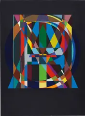 Ready or Not or Ready and Not by Tauba Auerbach, 2007, gouache on paper laid on panel, sold Jun 2015