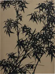 Black Bamboo by Rob Pruitt, 2002, enamel paint, glitter on linen, offered Jun 2015
