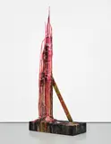 Sterling Ruby, Monument Stalagmite / Icolagnia, 2008, PVC pipe, formica, urethane, spray paint and wood