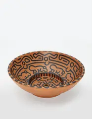 Untitled by Keith Haring, 1989, ink on terracotta vessel, sold Jun 2015