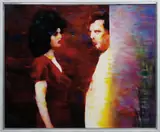 Johannes Kahrs, Eifersucht (Jealousy), 1995, oil on linen, in artist's metal frame