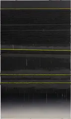 Untitled (Black Abstract) by Dirk Skreber, 2001, oil, resin, duct tape on canvas, sold Jun 2015
