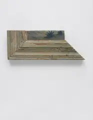 Untitled by Francis Alÿs, 1992, oil on canvas fragment, in painted wooden frame part, offered Jun 2015