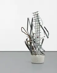 Ida Ekblad, Loops, 2010, concrete, steel, aluminium, nylon