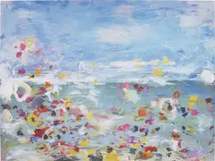 Petra Cortright, Partition Ghost, 2013, digital painting on aluminum