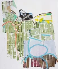 Garten 1 by Magnus von Plessen, 2007, tape, oil on canvas, offered Jun 2015