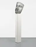 Matthew Monahan, Lesser Known Son, 1994, charcoal on paper, wood, drywall