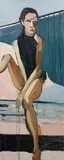 Chantal Joffe, Snowy Car, 2004, oil on plywood
