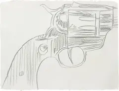 Gun by Andy Warhol, 1981-2, graphite on paper, sold Jun 2015