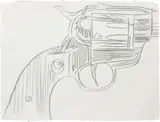 Andy Warhol, Gun, 1981-2, graphite on paper