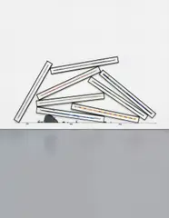 Blopp (Baby I’m A Mess) by Dave Muller, 2005, acrylic on paper, in eight artist's frames, offered Jun 2015
