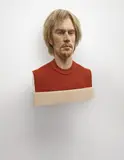 Evan Penny, No One – In Particular #7 from Series 1, 2002, silicone, pigment, fabric, hair, plaster, wood