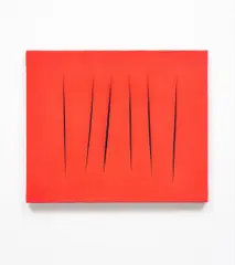 Lucio Fontana, Concetto Spaziale, Attese, 1964, waterpaint on canvas