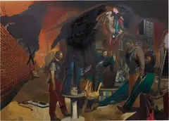 Neo Rauch, Die Lage, 2006, oil on canvas
