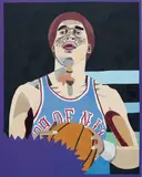 Jonas Wood, D.J., 2009, oil on linen