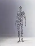 Antony Gormley, Domain XV, 2000, 4.76 mm square section stainless steel bar