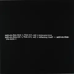 Self-Reflective by Joseph Kosuth, 1968, vinyl on PVC panel, sold Oct 2015