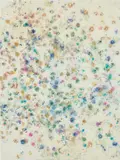 Dan Colen, Better Young than Dead, 2012, flowers on linen