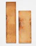 Walead Beshty, Copper Surrogate, 2011, polished copper on wood