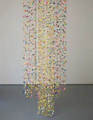 Pae White, Baby Suncloud, 2008, threads, colour-aid paper