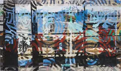 Pádraig Timoney, Untitled (Washington / Lincoln Airport), 2013, oil, acrylic, photographic developer on canvas