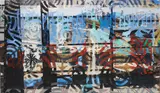 Pádraig Timoney, Untitled (Washington / Lincoln Airport), 2013, oil, acrylic, photographic developer on canvas