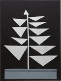 Jonas Wood, Untitled (Silver Tris)
