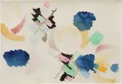 Untitled by Ernst Wilhelm Nay, 1955, aquarelle on paper, sold Oct 2015