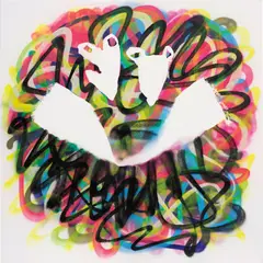 Queen 3 by Eddie Peake, 2012, spraypaint on canvas, offered Oct 2015