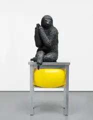 Nathan Mabry, Three-Toed Love, 2003, bronze, aluminium, plastic and paint