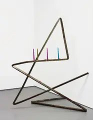 Mark Handforth, Untitled, 2004, steel and coloured wax candles